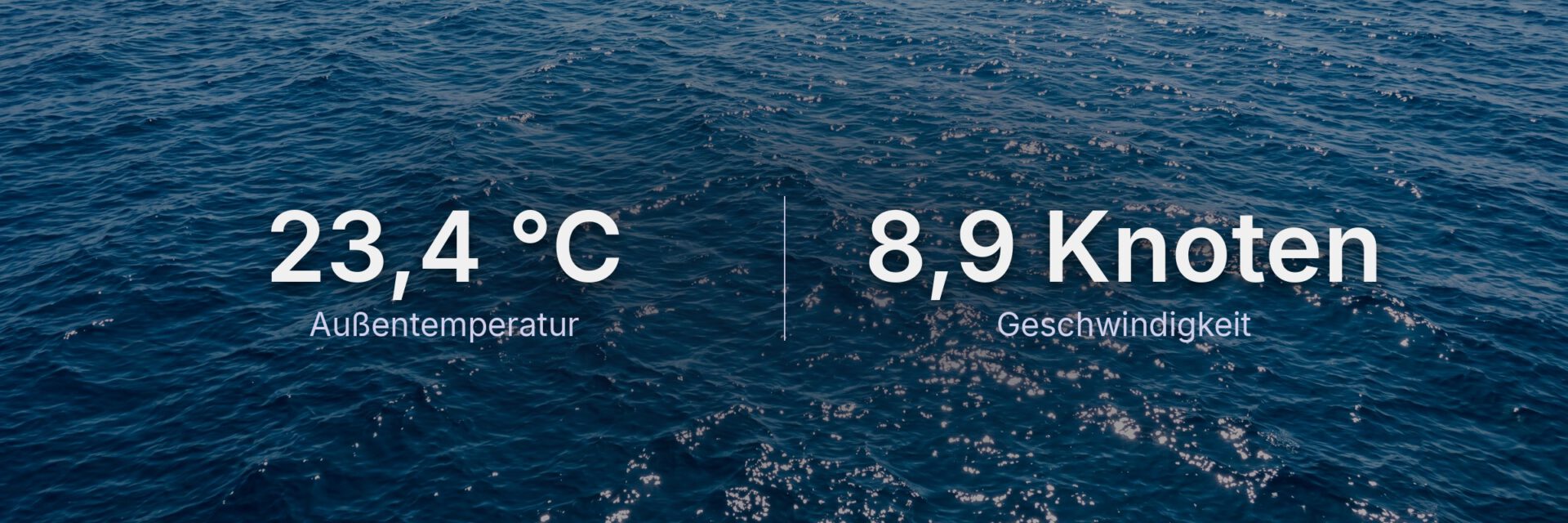 Seetag: Außentemperatur und Geschwindigkeit