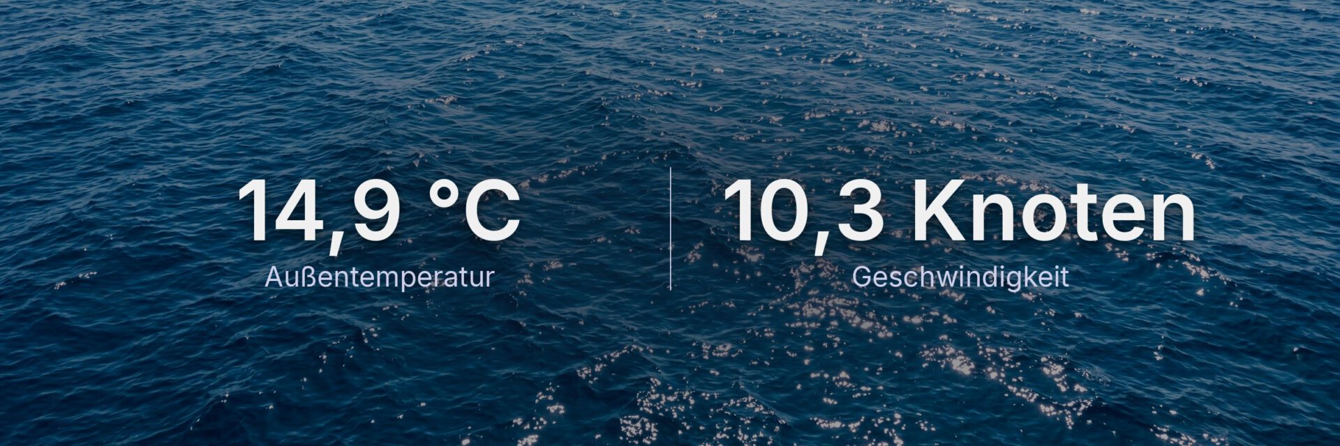 Seetag: Außentemperatur und Geschwindigkeit